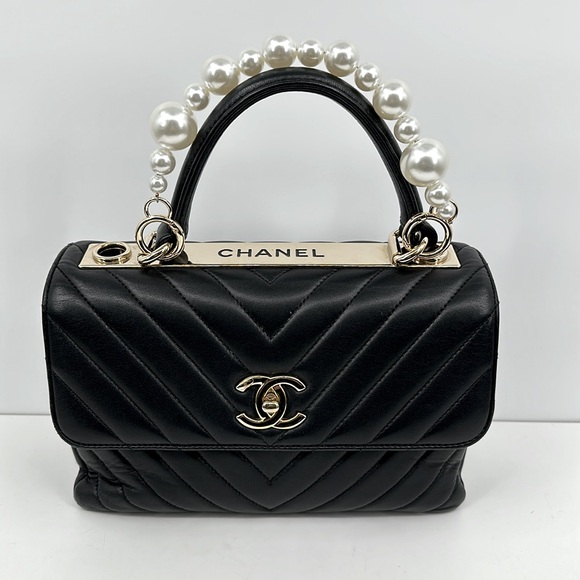 NWOT Faux Pearl Beads Chain Handbag Handle/Strap - Picture 3 of 8